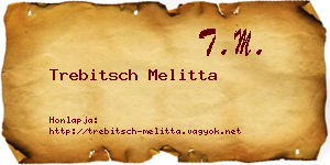 Trebitsch Melitta névjegykártya